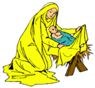 Dibujo Nacimiento del niño Jesús pintado por KERLY