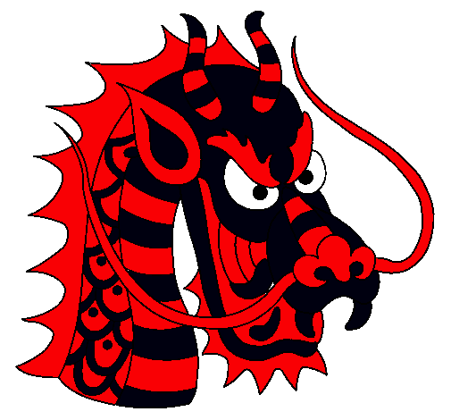 Dibujo Cabeza de dragón pintado por felipes