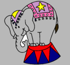 Dibujo Elefante actuando pintado por lupit