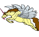 Dibujo Unicornio alado pintado por uyugr