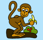 Dibujo Mono pintado por andres