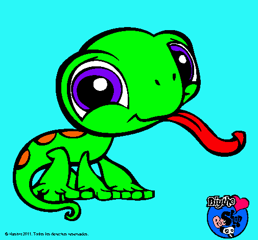 Dibujo Lagarto Littlest Pet Shop pintado por jeraldyn