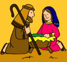 Dibujo Adoran al niño Jesús pintado por cocoloco111