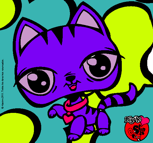 Dibujo Gatito Littlest Pet Shop pintado por BibiDraw