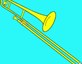 Dibujo Trombón pintado por trompeta