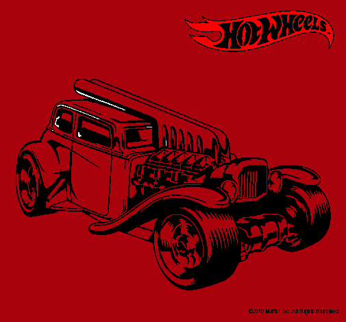 Dibujo Hot Wheels 6 pintado por rodo