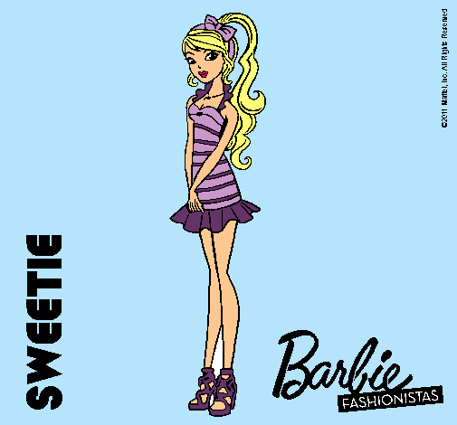 Dibujo Barbie Fashionista 6 pintado por mar123