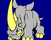 Dibujo Rinoceronte II pintado por juanca_seg