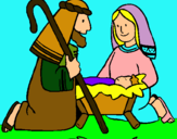 Dibujo Adoran al niño Jesús pintado por ginnyweasley