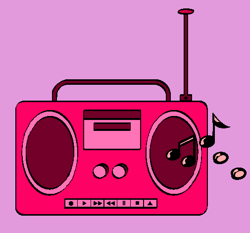 Dibujo Radio cassette 2 pintado por Elsukita