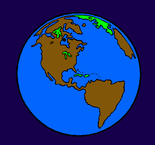 Dibujo Planeta Tierra pintado por arfa