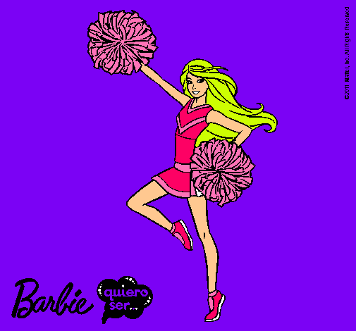 Dibujo Barbie animadora pintado por camila1111