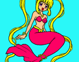 Dibujo Sirena con perlas pintado por mars2002