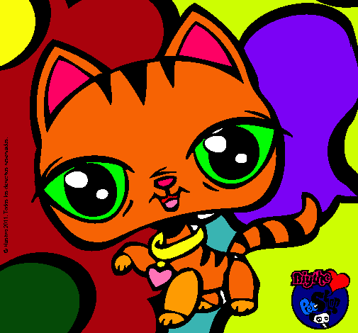 Dibujo Gatito Littlest Pet Shop pintado por honita