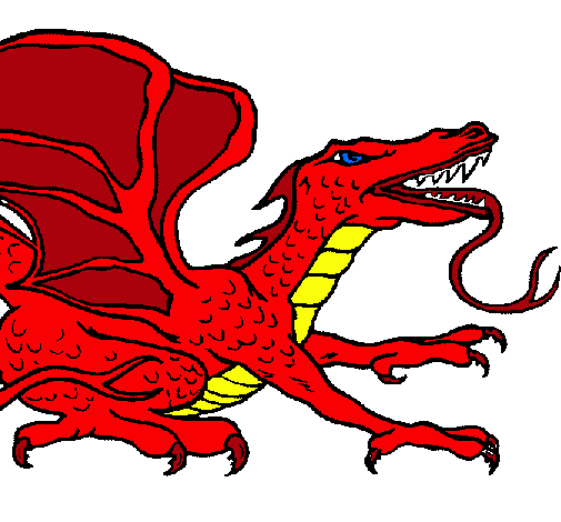 Dibujo Dragón réptil pintado por will