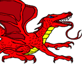 Dibujo Dragón réptil pintado por will