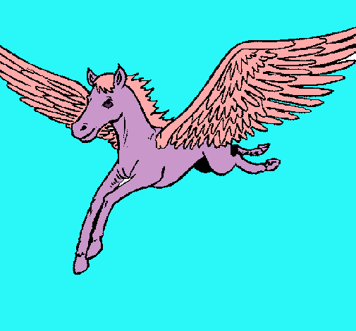 Dibujo Pegaso al vuelo pintado por quetzy