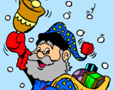 Dibujo Santa Claus y su campana pintado por hada_90