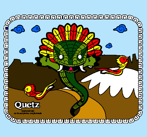 Dibujo Quetz pintado por quetzatl