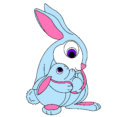 Dibujo Madre conejo pintado por peincesa