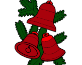 Dibujo 3 campanas de navidad pintado por campanass