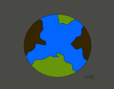 Dibujo Planeta tierra pintado por Cristoferv