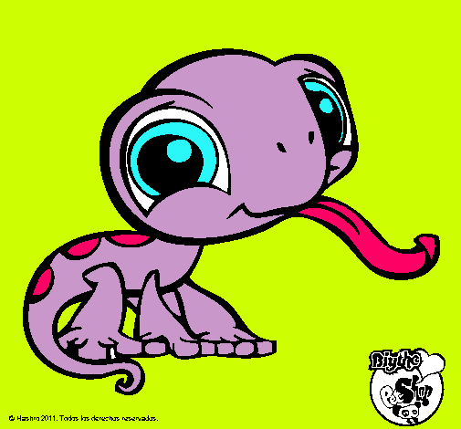 Dibujo Lagarto Littlest Pet Shop pintado por yarielie