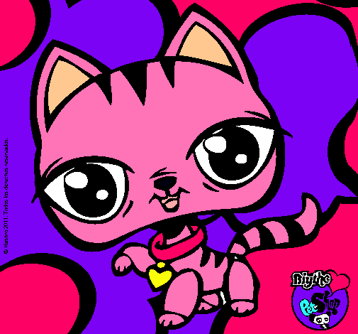 Dibujo Gatito Littlest Pet Shop pintado por mars2002