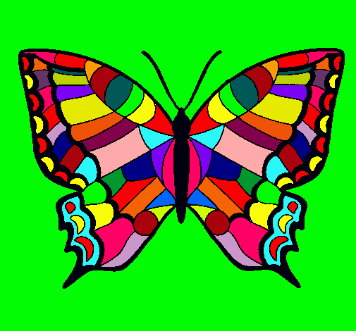 Dibujo Mariposa pintado por wingi