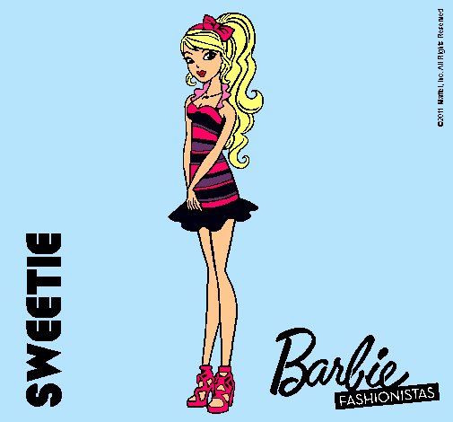 Dibujo Barbie Fashionista 6 pintado por naomita1