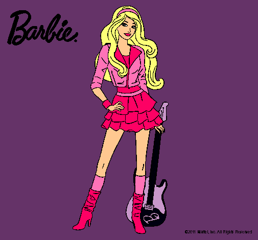 Dibujo Barbie rockera pintado por dracu5623