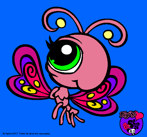 Dibujo Mariposa Littlest Pet Shop 2 pintado por manuelali