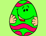 Dibujo Huevo de pascua feliz pintado por Odelia
