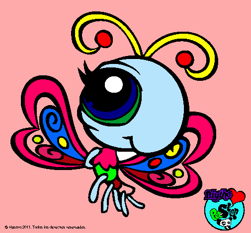 Dibujo Mariposa Littlest Pet Shop 2 pintado por wingi