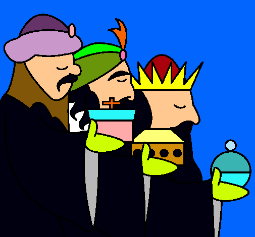 Dibujo Los Reyes Magos 3 pintado por itzel-tqm