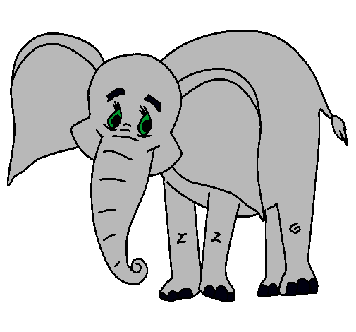 Dibujo Elefante feliz pintado por LAIH