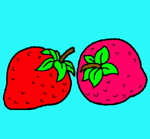 Dibujo fresas pintado por viviana15