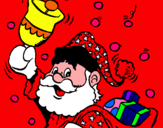 Dibujo Santa Claus y su campana pintado por garc