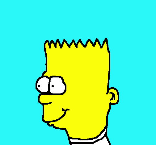 Dibujo Bart pintado por isabel2001