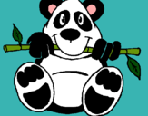 Dibujo Oso panda pintado por pipirasa