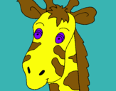 Dibujo Cara de jirafa pintado por jirraf
