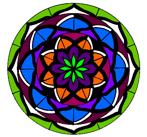 Dibujo Mandala 6 pintado por angeel