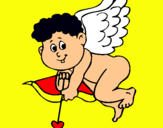 Dibujo Cupido pintado por cupido