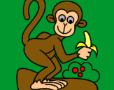 Dibujo Mono pintado por eduviges