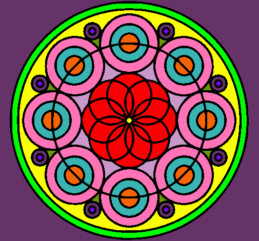 Dibujo Mandala 35 pintado por jennet