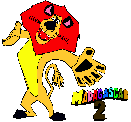 Dibujo Madagascar 2 Alex 2 pintado por listo