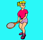 Dibujo Chica tenista pintado por gemaheredia