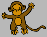 Dibujo Mono pintado por giane