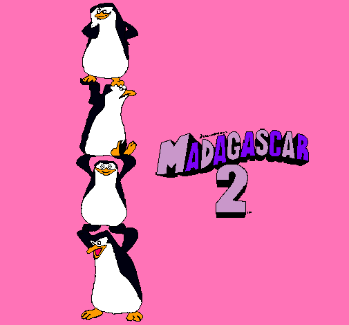 Dibujo Madagascar 2 Pingüinos pintado por Pecuchi 
