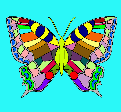 Dibujo Mariposa pintado por fallamas